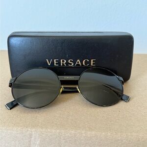 Versace Black Round Sunglasses